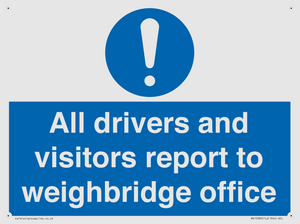 All drivers and visitors report to weighbridge office